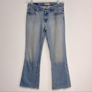 American Eagle Favorite Light Wash Raw Hem Jeans